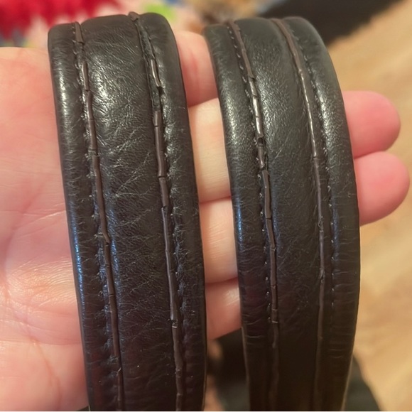 B Makowsky Pebbled Black Leather Silver Tone Hardware Satchel Shoulder Bag Tote - Picture 4 of 7